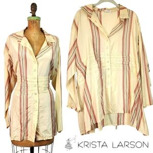 Krista Larson|Silk Striped Top
